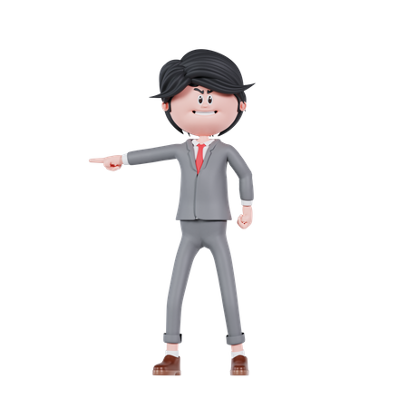 Empresário irritado  3D Icon