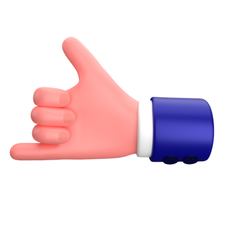 Signo de gesto de mano de llamada de empresario  3D Icon