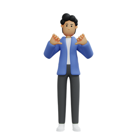 Empresario mostrando desacuerdo  3D Icon