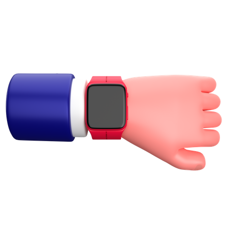 Empresário mostrando o gesto com a mão do smartwatch  3D Icon