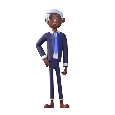 Empresario negro  3D Icon