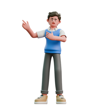 Hombre de negocios pensando  3D Icon
