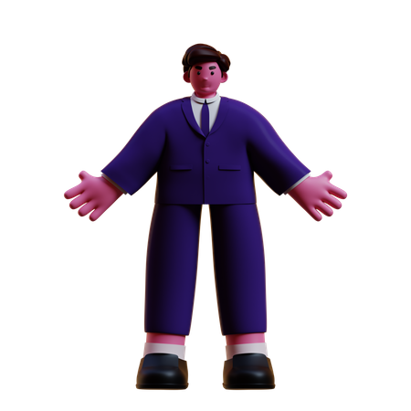 Empresario protestando  3D Icon