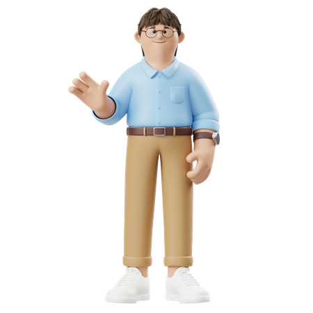 El hombre de negocios rechaza la mano  3D Illustration