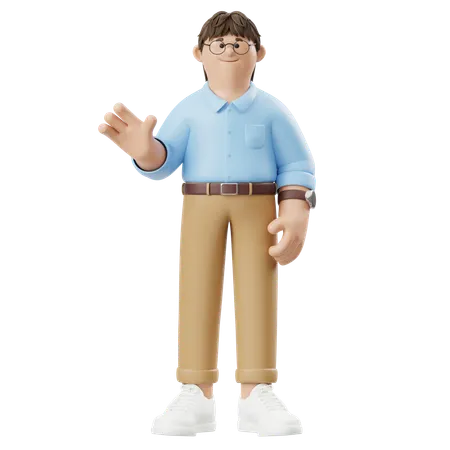 El hombre de negocios rechaza la mano  3D Illustration