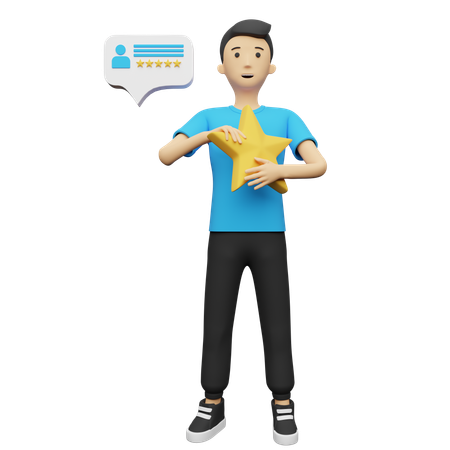 Empresario recibe valoración positiva de usuarios  3D Icon
