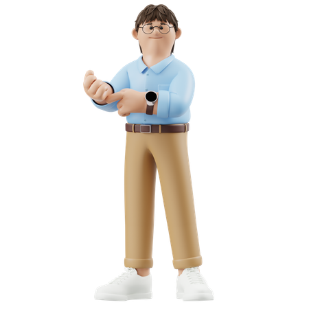 Empresario reparando mangas  3D Illustration