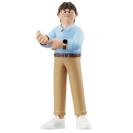 Empresario reparando mangas  3D Illustration