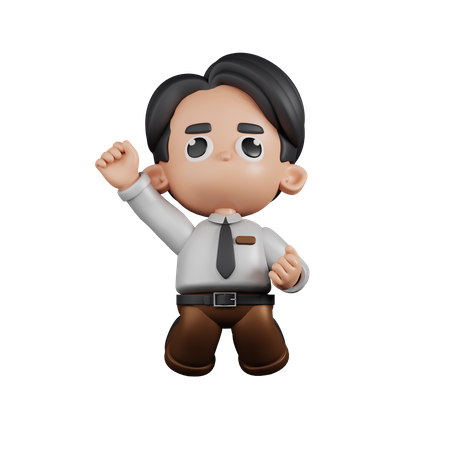 Empresario saltando en el aire  3D Icon