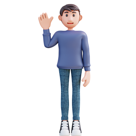 Hombre de negocios saluda  3D Illustration