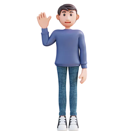 Hombre de negocios saluda  3D Illustration