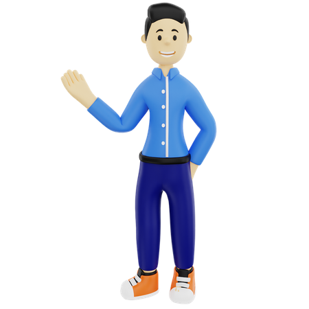 Hombre de negocios saluda  3D Illustration