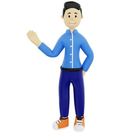 Hombre de negocios saluda  3D Illustration