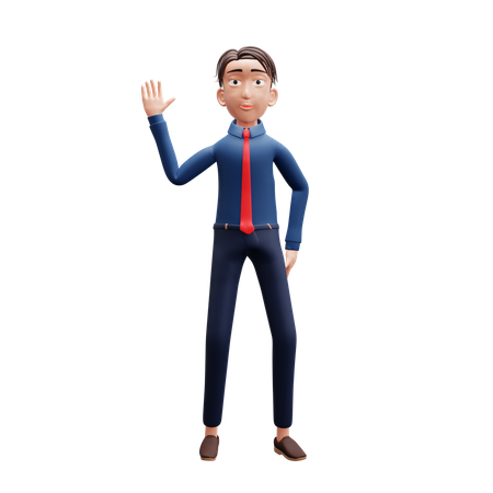 Empresario saludando  3D Illustration