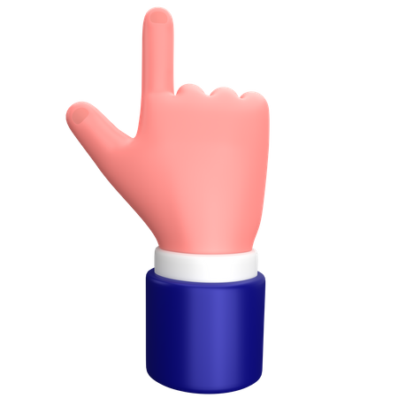 Empresario señalando gesto con la mano  3D Icon