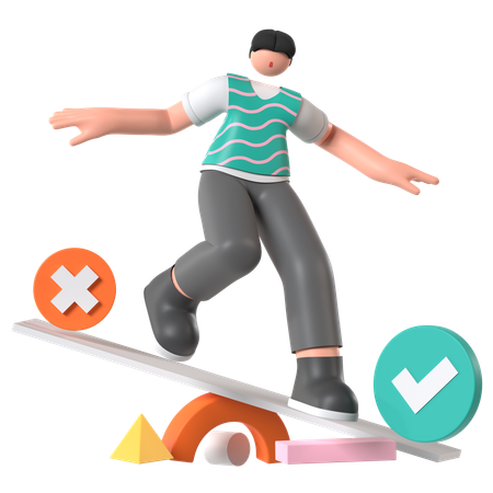 Empresário tomando decisões  3D Icon