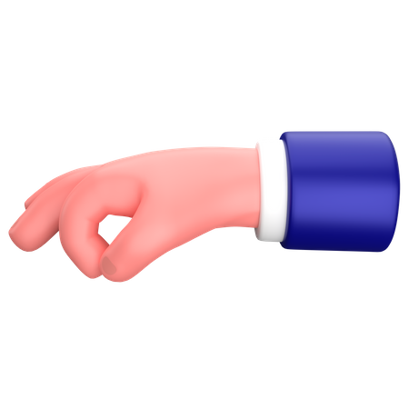 Empresario toma gesto de mano pellizco  3D Icon