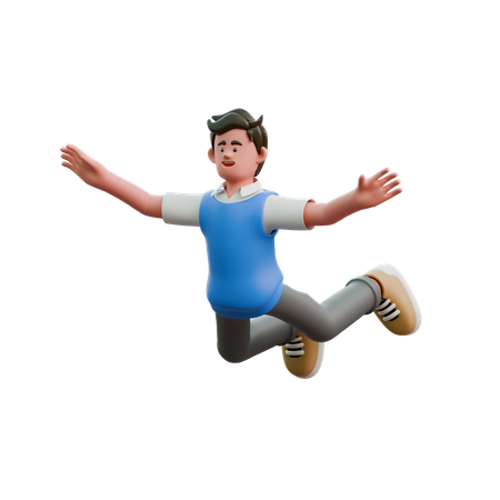 Empresario volando  3D Icon