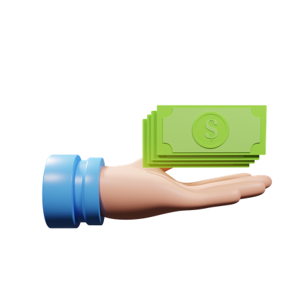 Empresarios con dinero  3D Illustration