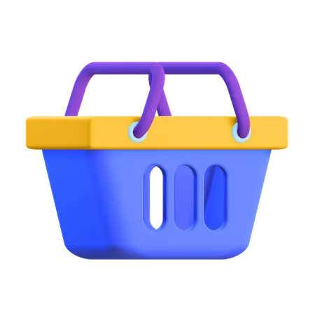 Empty Basket  3D Illustration