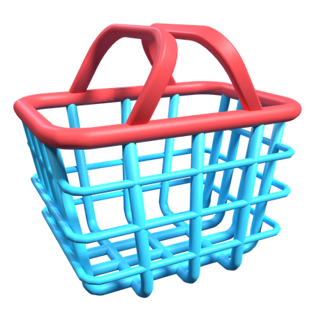 Empty Basket  3D Illustration