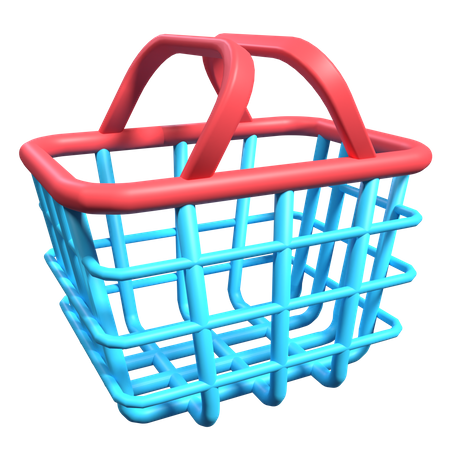 Empty Basket 3D Illustration