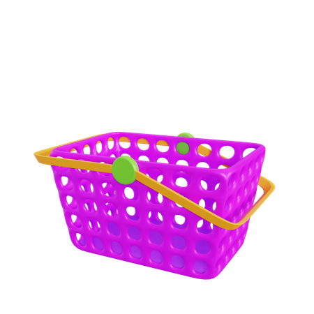 Empty Basket 3D Icon