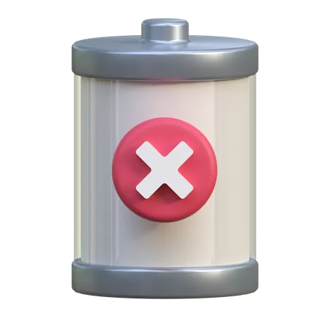 Battery Empty Status Interface Isolated 3 D Icon Illustration 3D Icon
