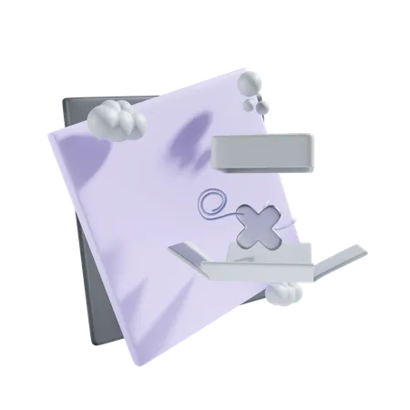 Empty Box With Square Background 3 D Icon 3D Icon