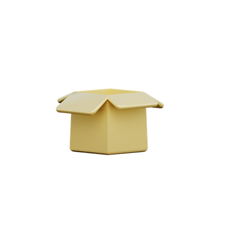 Empty Box  3D Illustration