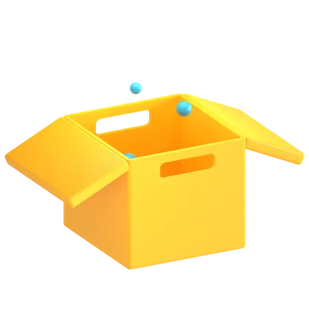 Empty Box 3 D Icon Suitable For Empty State Design 3D Icon