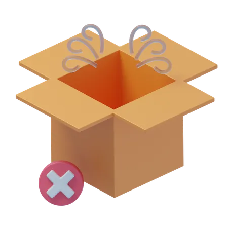 Empty Box No Items Here  3D Icon