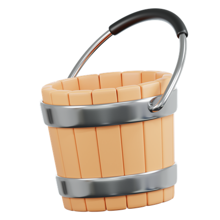 Empty Bucket  3D Icon