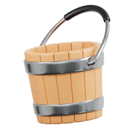 Empty Bucket  3D Icon