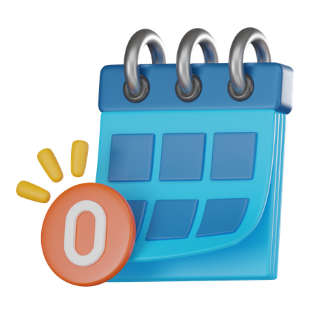 Empty Calendar  3D Icon