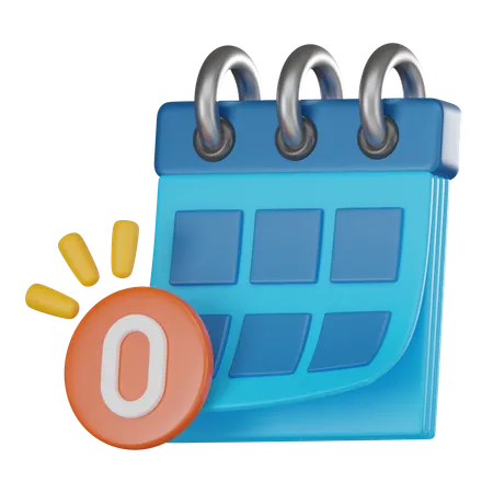 Empty Calendar  3D Icon