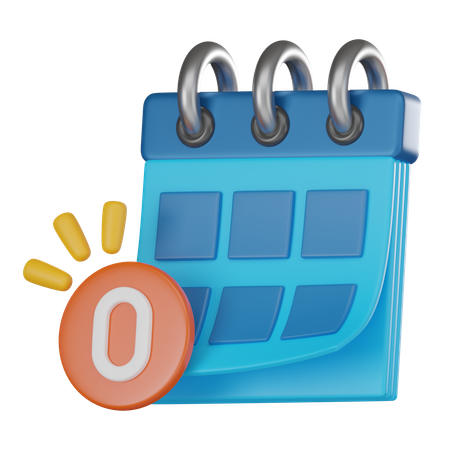 Empty Calendar  3D Icon