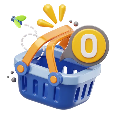 Empty cart  3D Icon