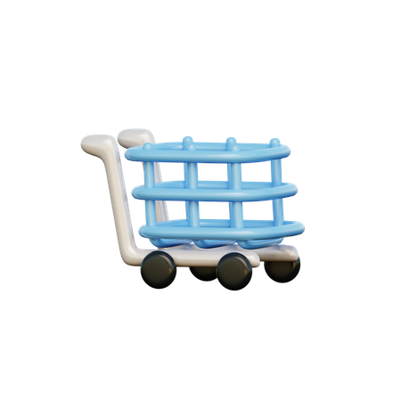 Empty Cart  3D Illustration