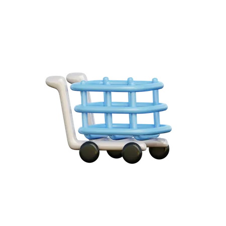 Empty Cart  3D Illustration