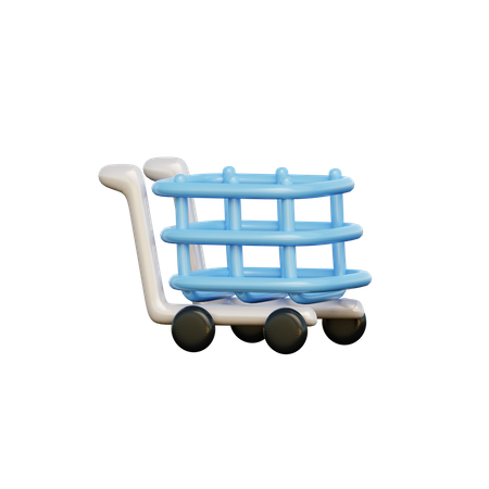 Empty Cart 3D Illustration