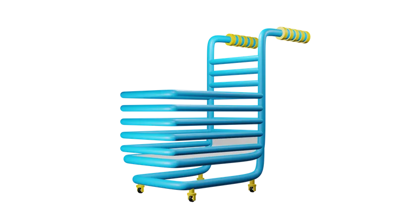 Empty Cart  3D Illustration