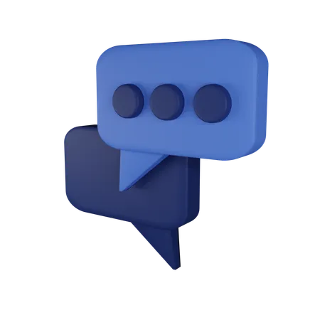 Empty Chat 3 D Icon Contains PNG BLEND GLTF And OBJ Files 3D Icon