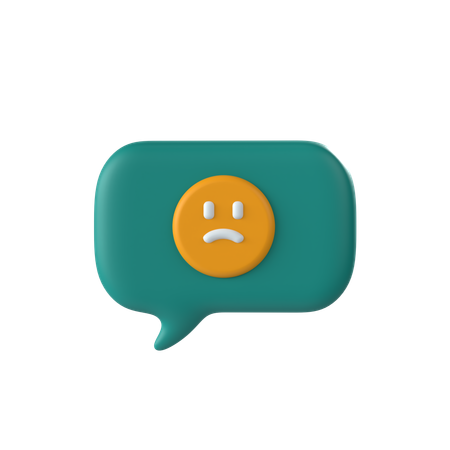 Empty Chat Bubble  3D Icon