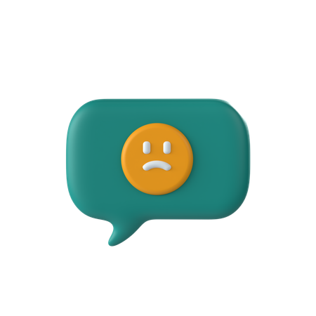 Empty Chat Bubble  3D Icon