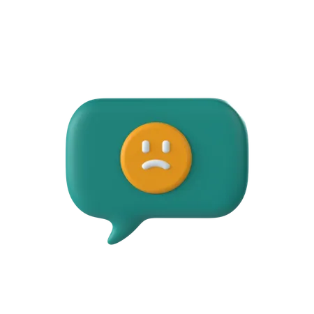 Empty Chat Bubble  3D Icon