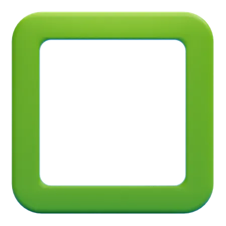 Empty Checkbox  3D Icon