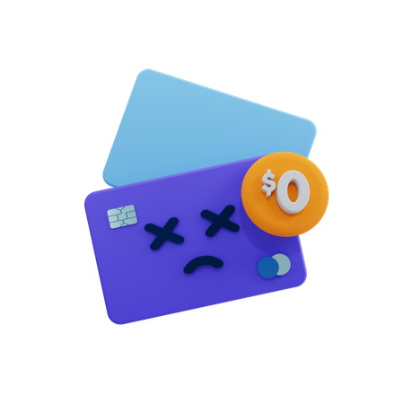 Empty Credit Card  3D Icon