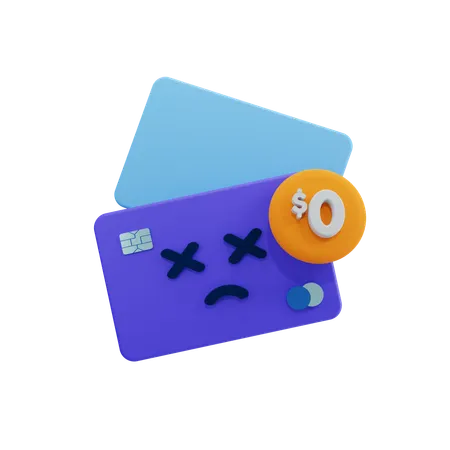 Empty Credit Card  3D Icon