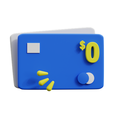 Empty Credit Card  3D Icon